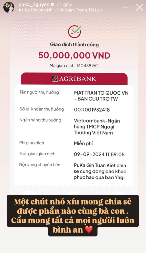 T&ugrave;ng Dương, Uy&ecirc;n Linh v&agrave; nghệ sĩ Việt ủng hộ đồng b&agrave;o v&ugrave;ng b&atilde;o lũ sau b&atilde;o Yagi- Ảnh 9.