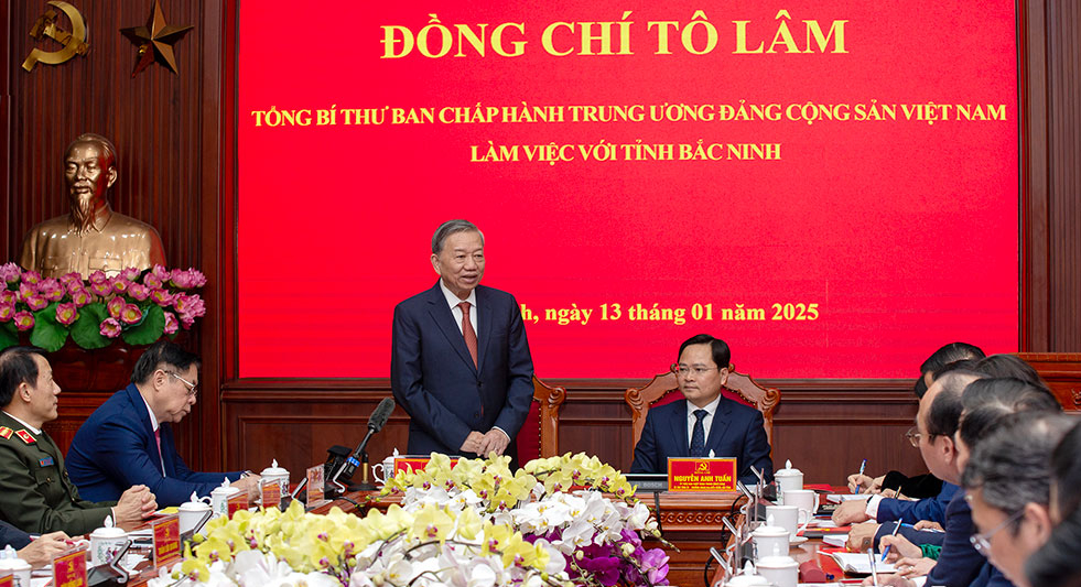 Tổng B&iacute; thư T&ocirc; L&acirc;m: X&acirc;y dựng Bắc Ninh trở th&agrave;nh th&agrave;nh phố trực thuộc Trung ương- Ảnh 1.