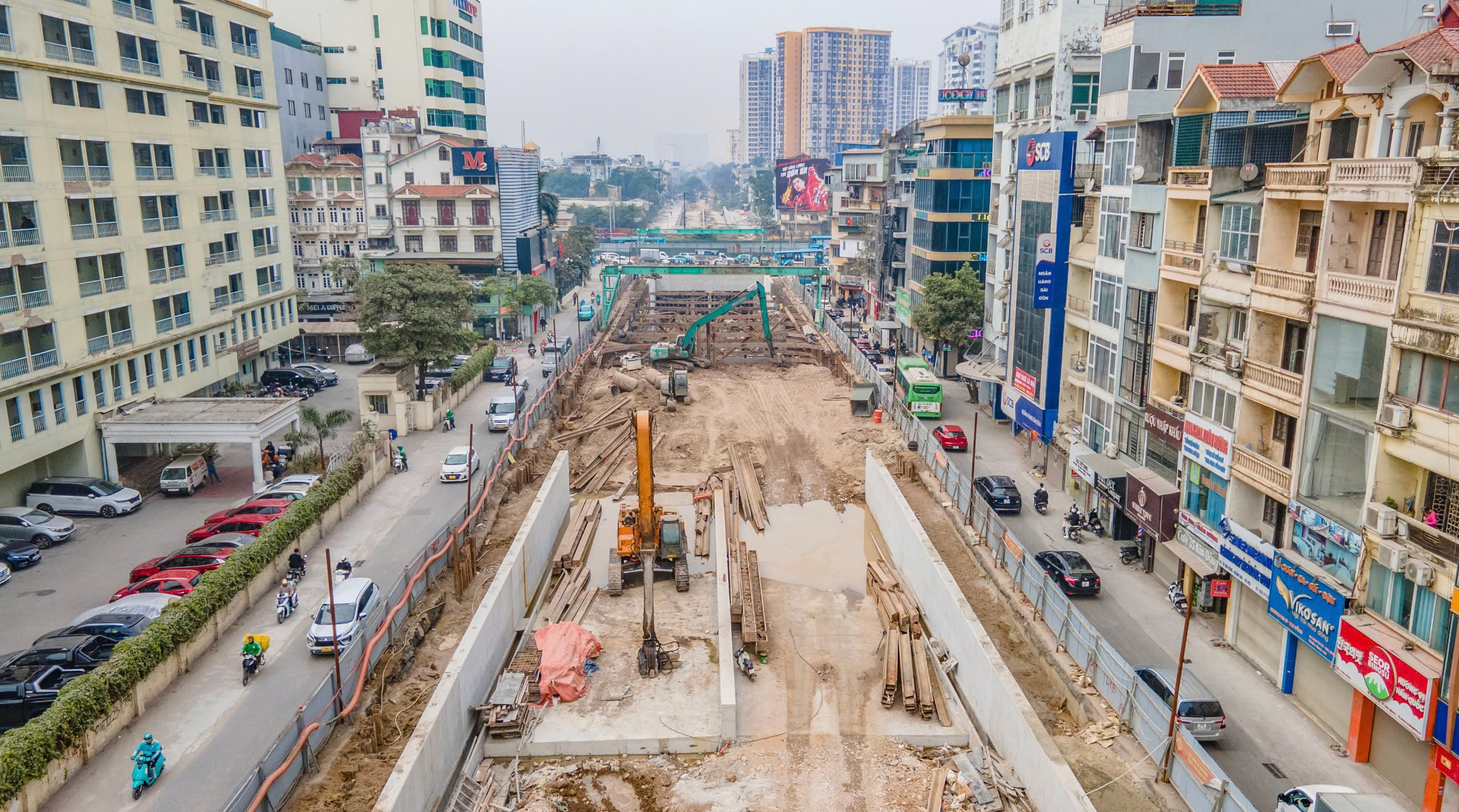 H&agrave; Nội: To&agrave;n cảnh đường Giải Ph&oacute;ng - Kim Đồng sau khi nh&agrave; thầu ho&agrave;n trả mặt đường- Ảnh 7.