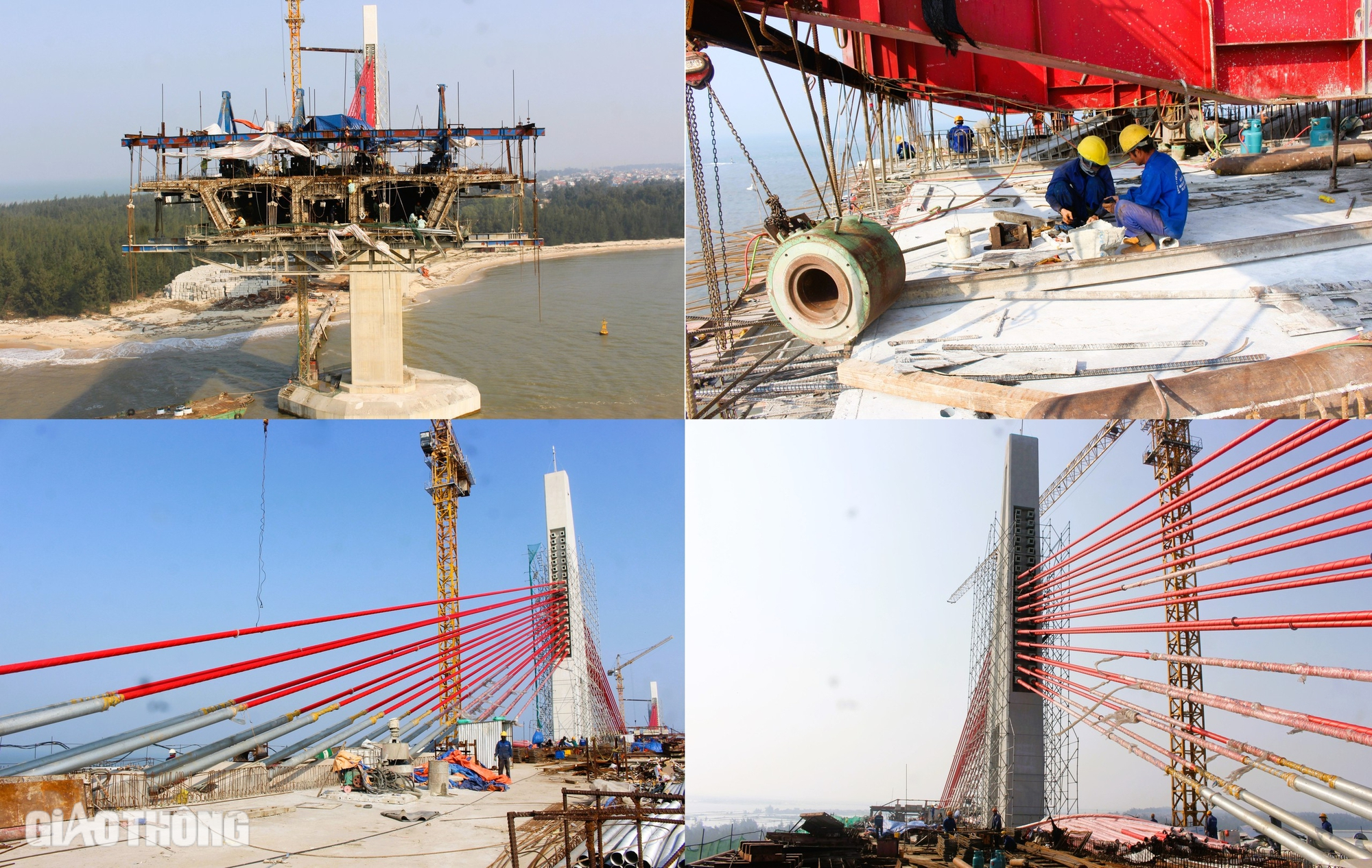 Cận cảnh c&ocirc;ng tr&igrave;nh cầu d&agrave;i 2,3km qua cửa biển ở Huế sắp hợp long- Ảnh 13.