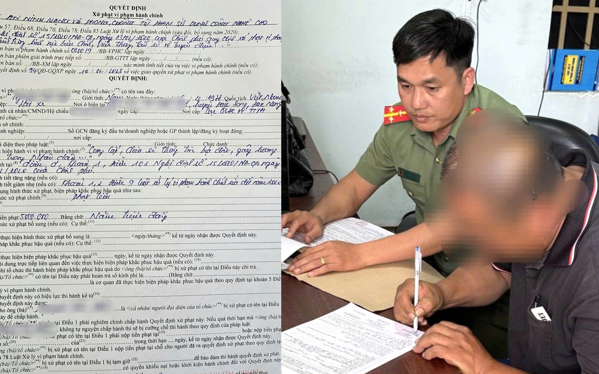 C&ocirc;ng an phạt người đ&agrave;n &ocirc;ng đăng th&ocirc;ng tin bịa đặt về Nghị định 168