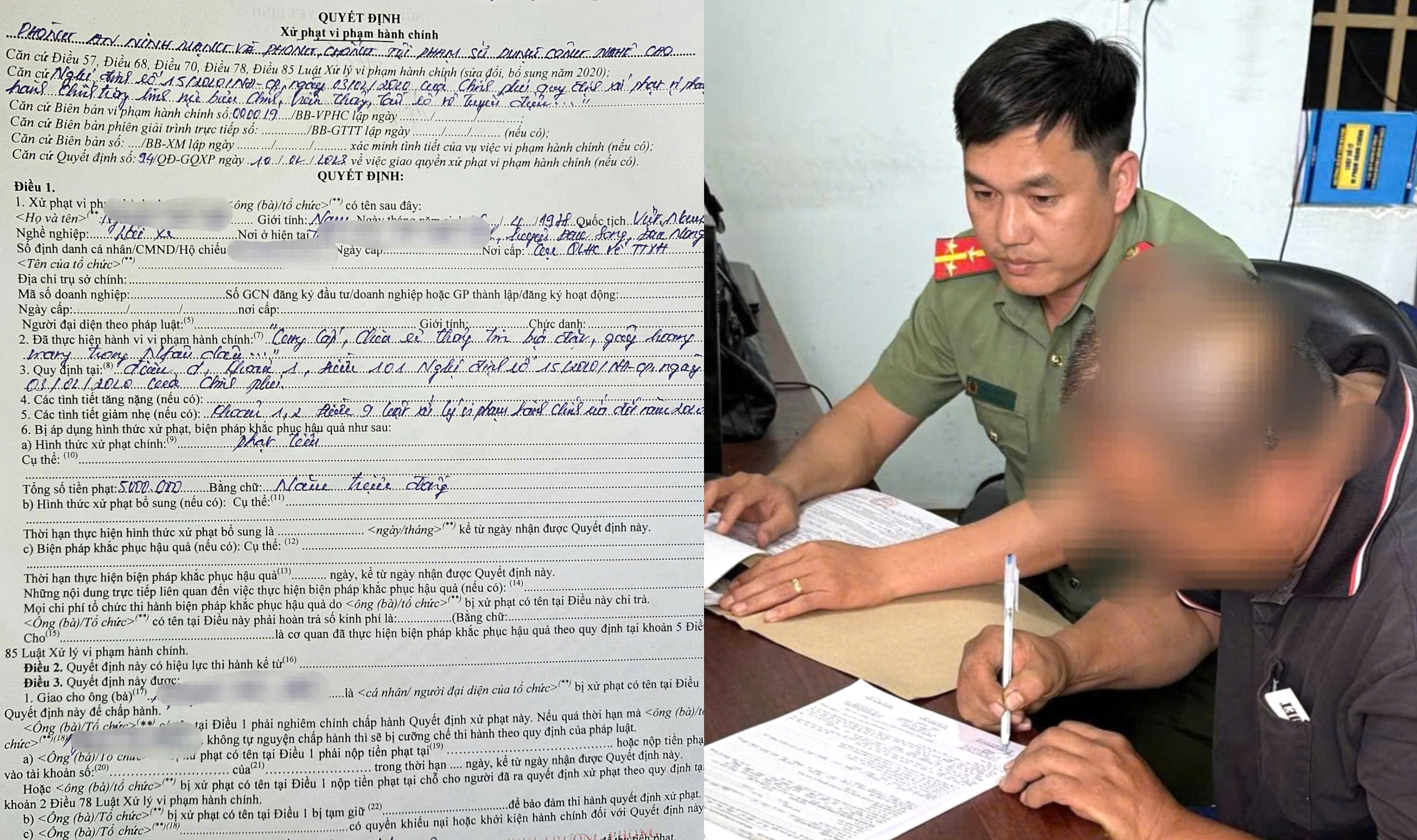 C&ocirc;ng an phạt người đ&agrave;n &ocirc;ng đăng th&ocirc;ng tin bịa đặt về Nghị định 168- Ảnh 1.