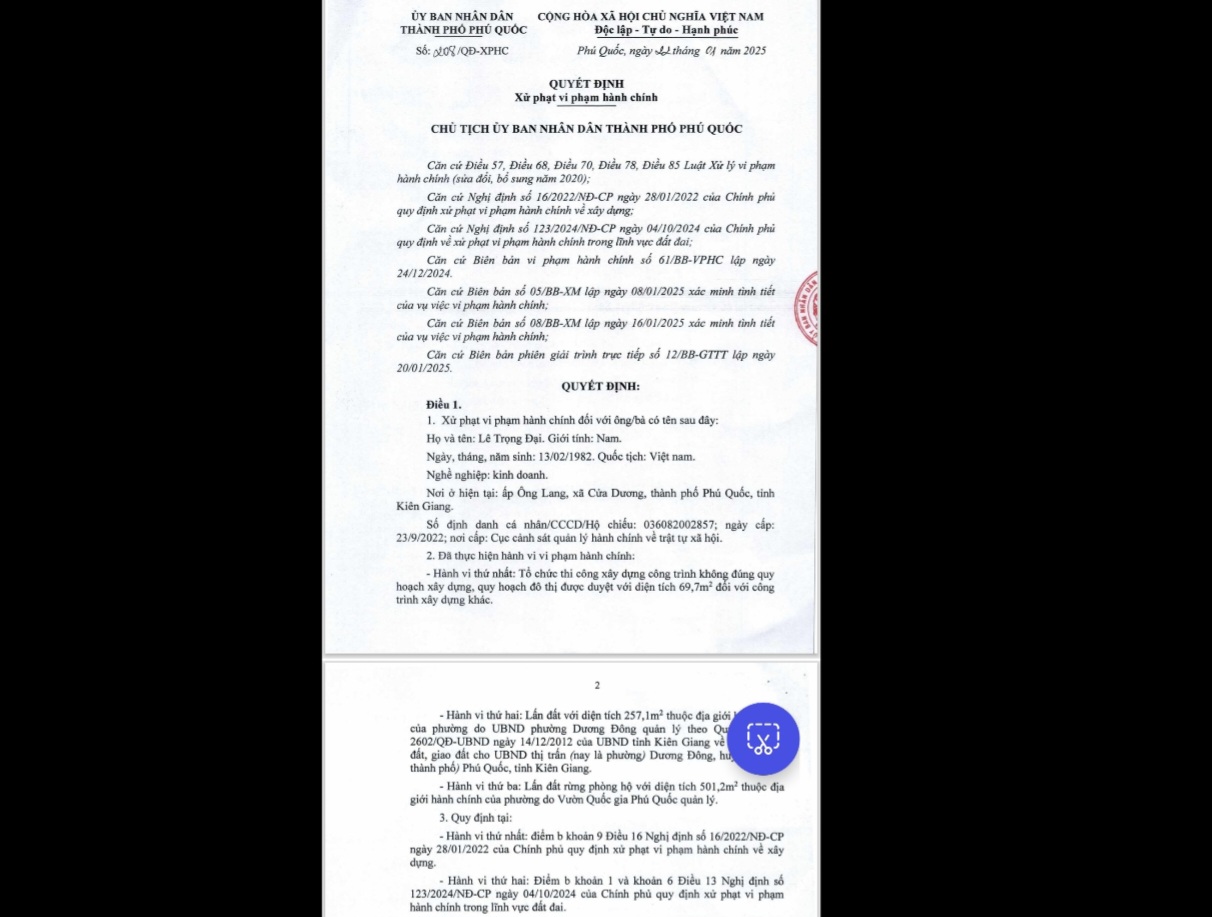Buộc ph&aacute; dỡ điểm du lịch x&acirc;y dựng tr&aacute;i ph&eacute;p tr&ecirc;n đồi Điện Ti&ecirc;n ở Ph&uacute; Quốc- Ảnh 3.