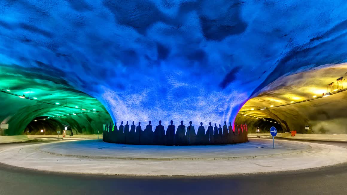 Kiệt t&aacute;c nghệ thuật giao th&ocirc;ng tại loạt hầm xuy&ecirc;n biển tr&ecirc;n quần đảo nhỏ gần Bắc Cực- Ảnh 2.