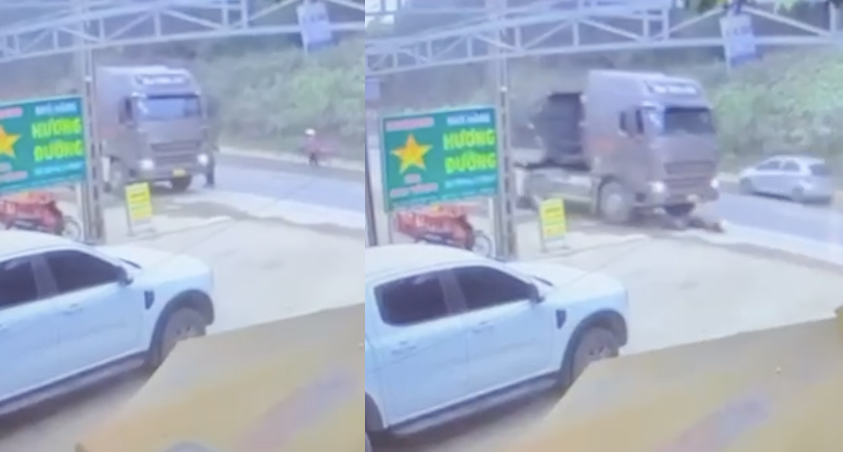 Dắt xe đạp qua đường đ&uacute;ng điểm m&ugrave; xe đầu k&eacute;o, người phụ nữ bị c&aacute;n tử vong- Ảnh 1.