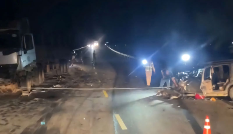 Hiện trường vụ tai nạn.