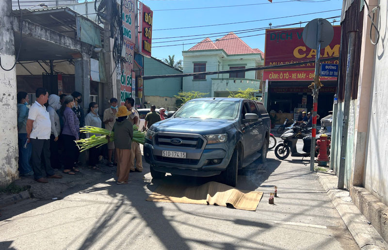 Hiện trường vụ tai nạn.
