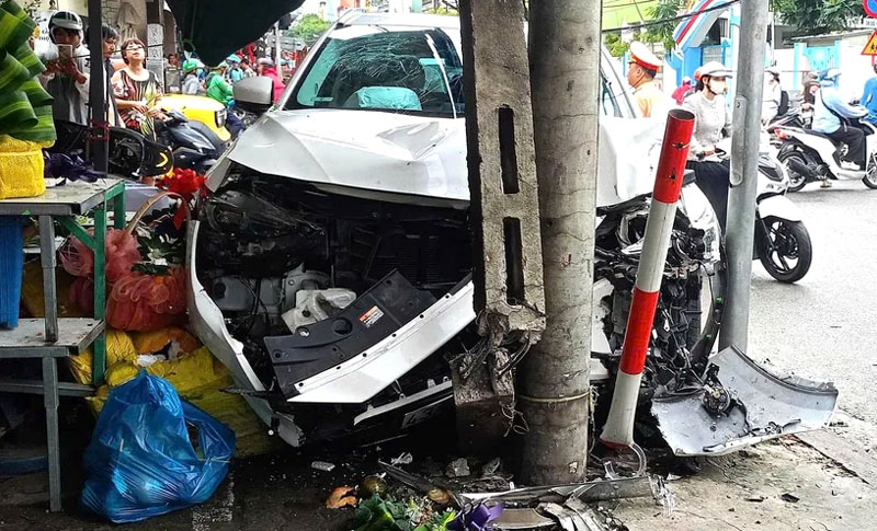 Hiện trường vụ tai nạn.