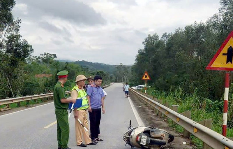 Hiện trường vụ tai nạn.