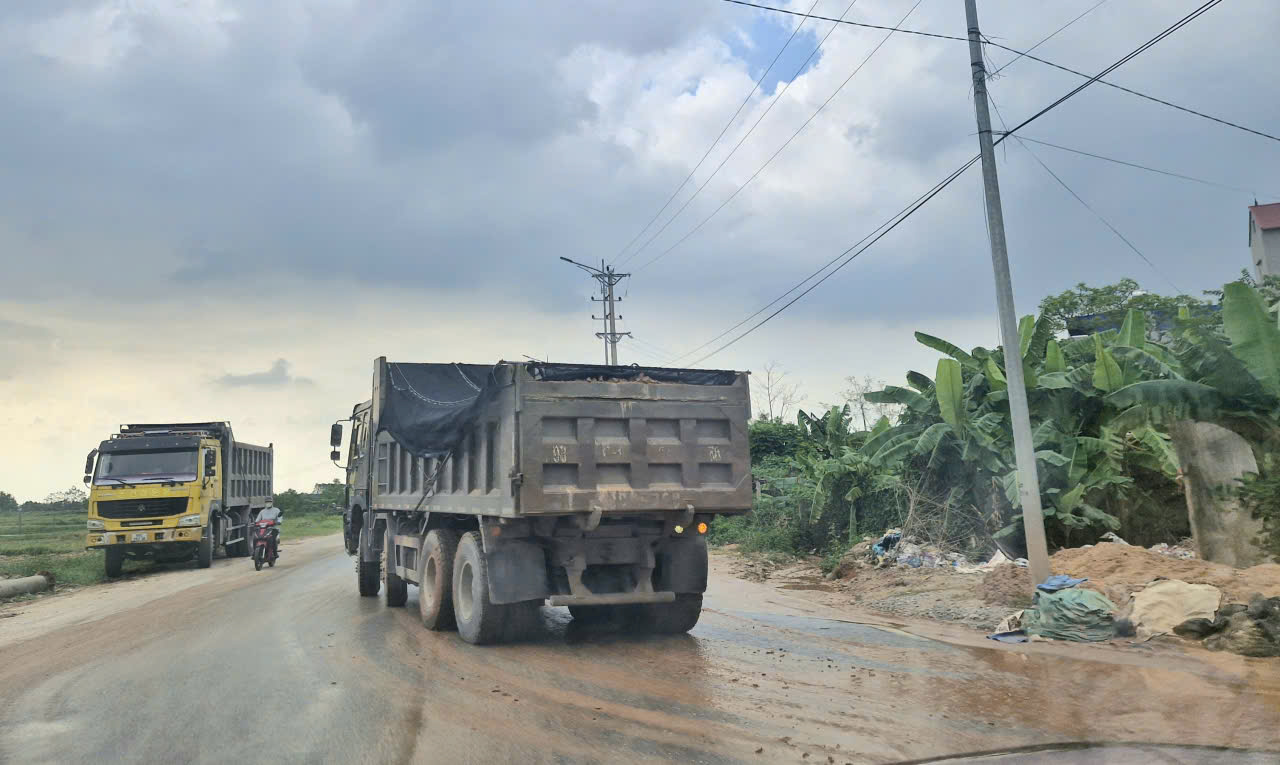 CSGT Bắc Ninh xử phạt hàng loạt xe tải tha đất ra đường bộ, làm mất ATGT- Ảnh 12. CSGT Bắc Ninh xử phạt hàng loạt xe tải tha đất ra đường bộ, làm mất ATGT- Ảnh 12.