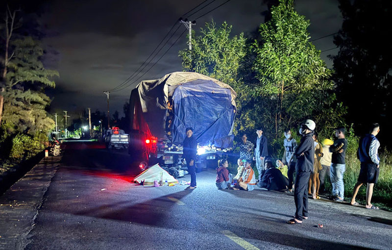 Hiện trường vụ tai nạn - Ảnh: Đội SOS 115 B&igrave;nh Định.