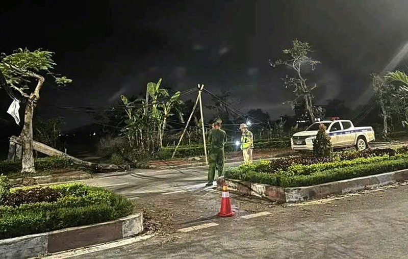 Hiện trường vụ tai nạn khiến &ocirc;ng L tử vong.