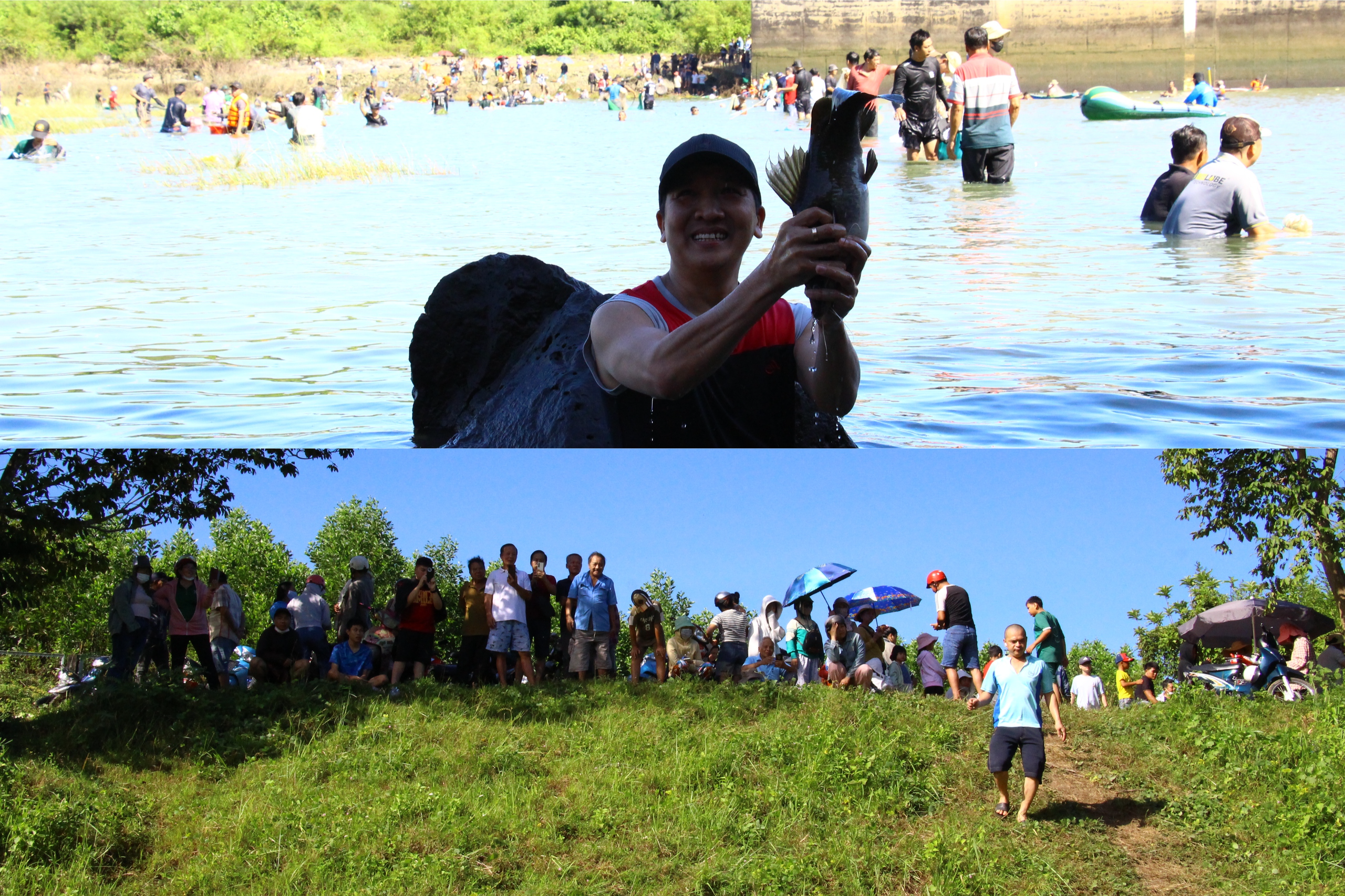 Ngừng xả lũ đập thủy điện Trị An, người dân đổ về săn cá "lộc trời”- Ảnh 15. Ngừng xả lũ đập thủy điện Trị An, người dân đổ về săn cá "lộc trời”- Ảnh 15.