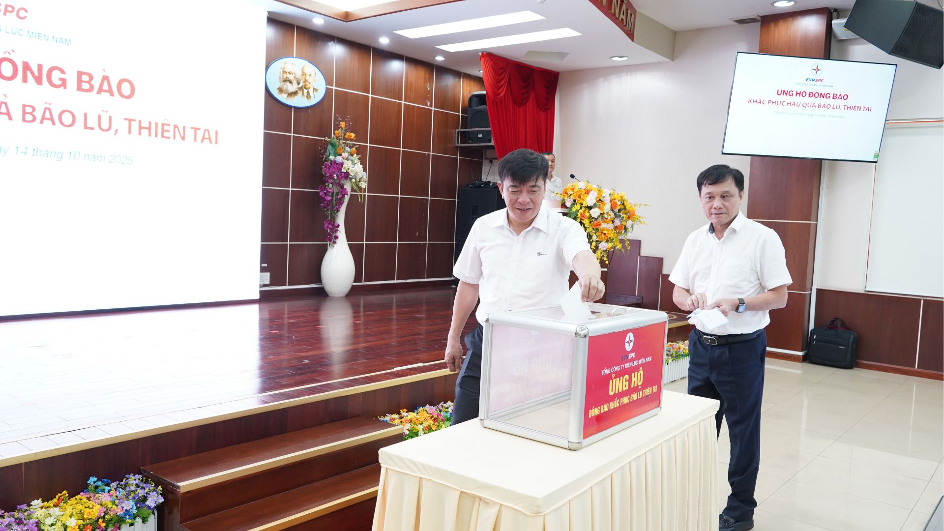 EVNSPC đóng góp gần 10 tỷ đồng ủng hộ đồng bào khắc phục hậu quả bão lũ và nhân dân Cu Ba- Ảnh 1. EVNSPC đóng góp gần 10 tỷ đồng ủng hộ đồng bào khắc phục hậu quả bão lũ và nhân dân Cu Ba- Ảnh 1.