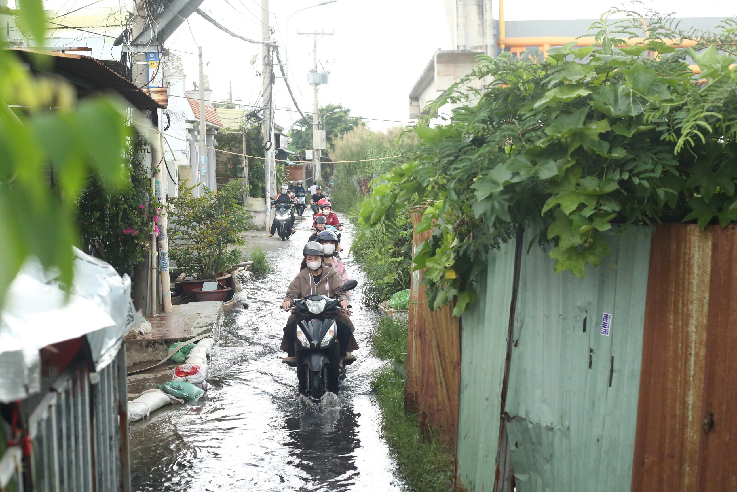 TP.HCM: Người dân khổ sở bì bõm lội nước cạnh cống ngăn triều- Ảnh 10. TP.HCM: Người dân khổ sở bì bõm lội nước cạnh cống ngăn triều- Ảnh 10.