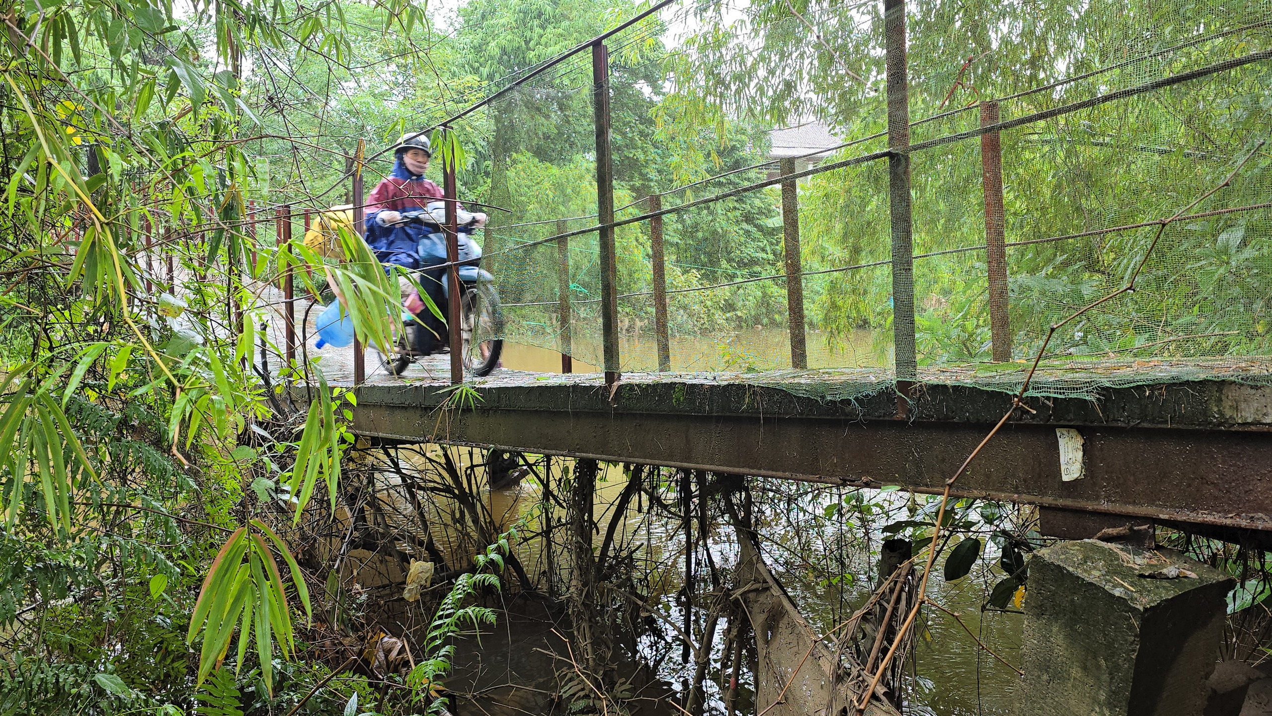 Rùng mình qua cây cầu bị lún võng, nứt gãy do bão lũ ở Quảng Trị- Ảnh 1. Rùng mình qua cây cầu bị lún võng, nứt gãy do bão lũ ở Quảng Trị- Ảnh 1.