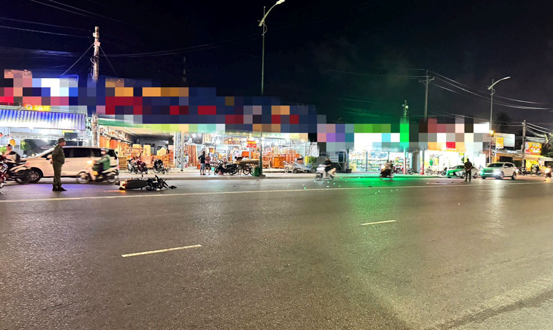 Hiện trường vụ tai nạn - Ảnh: Hữu Ph&uacute;c.