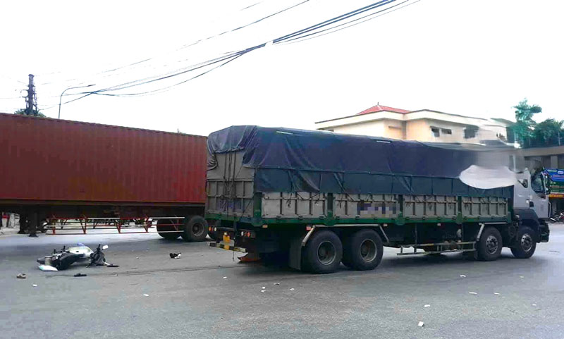 Hiện trường vụ tai nạn.