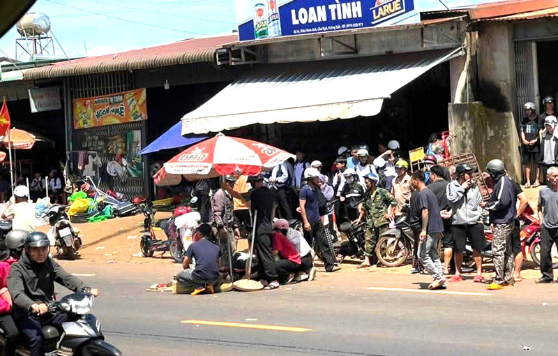 Hiện trường vụ tai nạn.