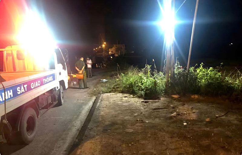 Hiện trường vụ tai nạn.