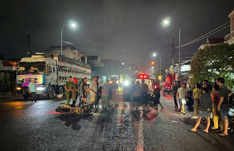 Hiện trường vụ tai nạn - Ảnh: Fanpage T&acirc;y Sơn hội tụ.