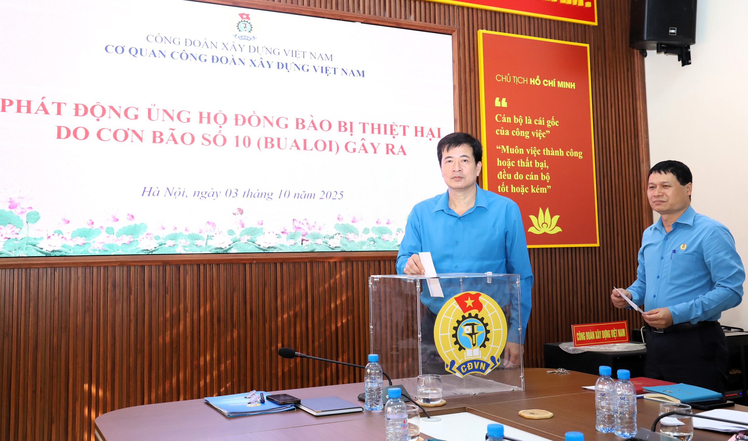 C&ocirc;ng đo&agrave;n X&acirc;y dựng Việt Nam k&ecirc;u gọi chung tay hỗ trợ đồng b&agrave;o v&ugrave;ng b&atilde;o số 10- Ảnh 1.