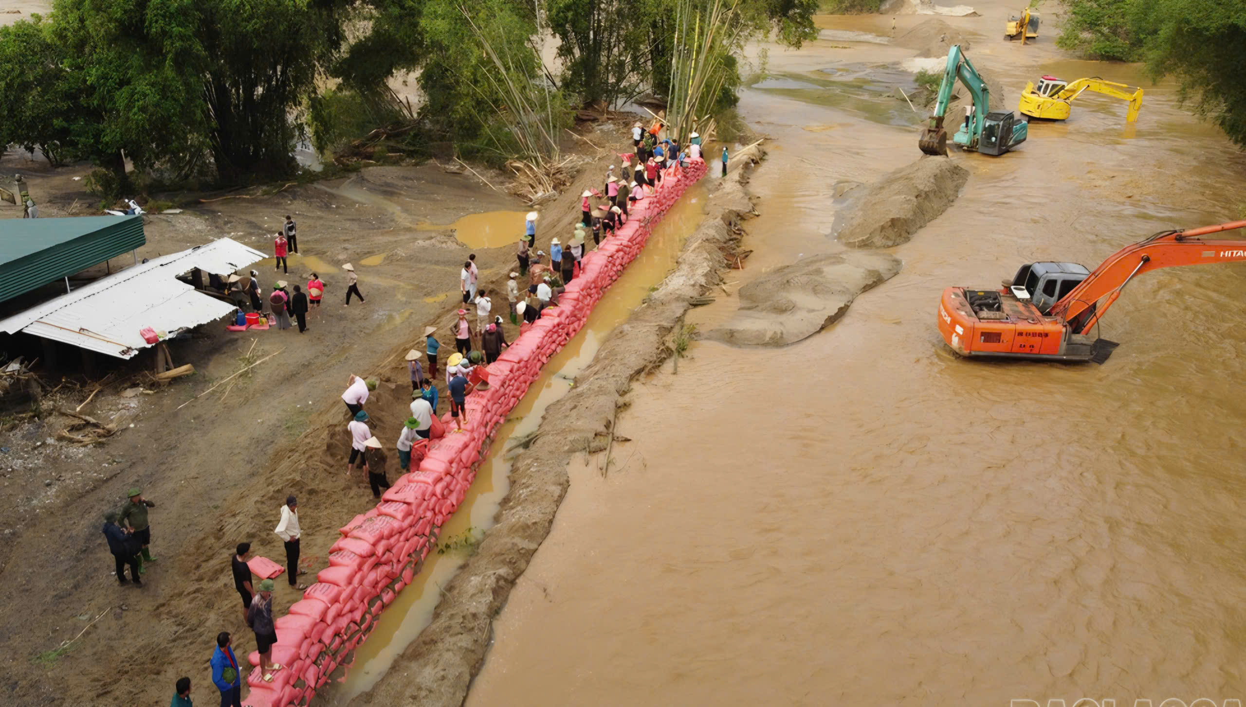 L&agrave;o Cai: Dựng "l&aacute; chắn" ở T&uacute; Lệ, dốc to&agrave;n lực ứng ph&oacute; b&atilde;o số 11, bảo vệ người d&acirc;n- Ảnh 4.