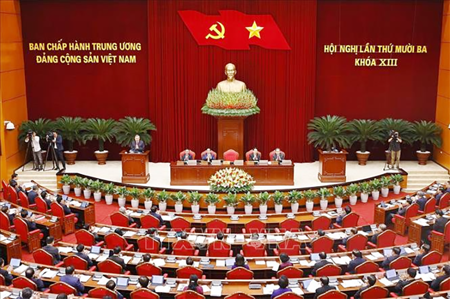 Th&ocirc;ng c&aacute;o b&aacute;o ch&iacute; ng&agrave;y l&agrave;m việc thứ hai Hội nghị Trung ương 13 kh&oacute;a XIII- Ảnh 1.