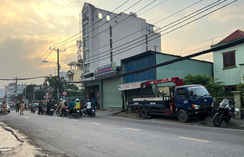 Hiện trường vụ tai nạn.