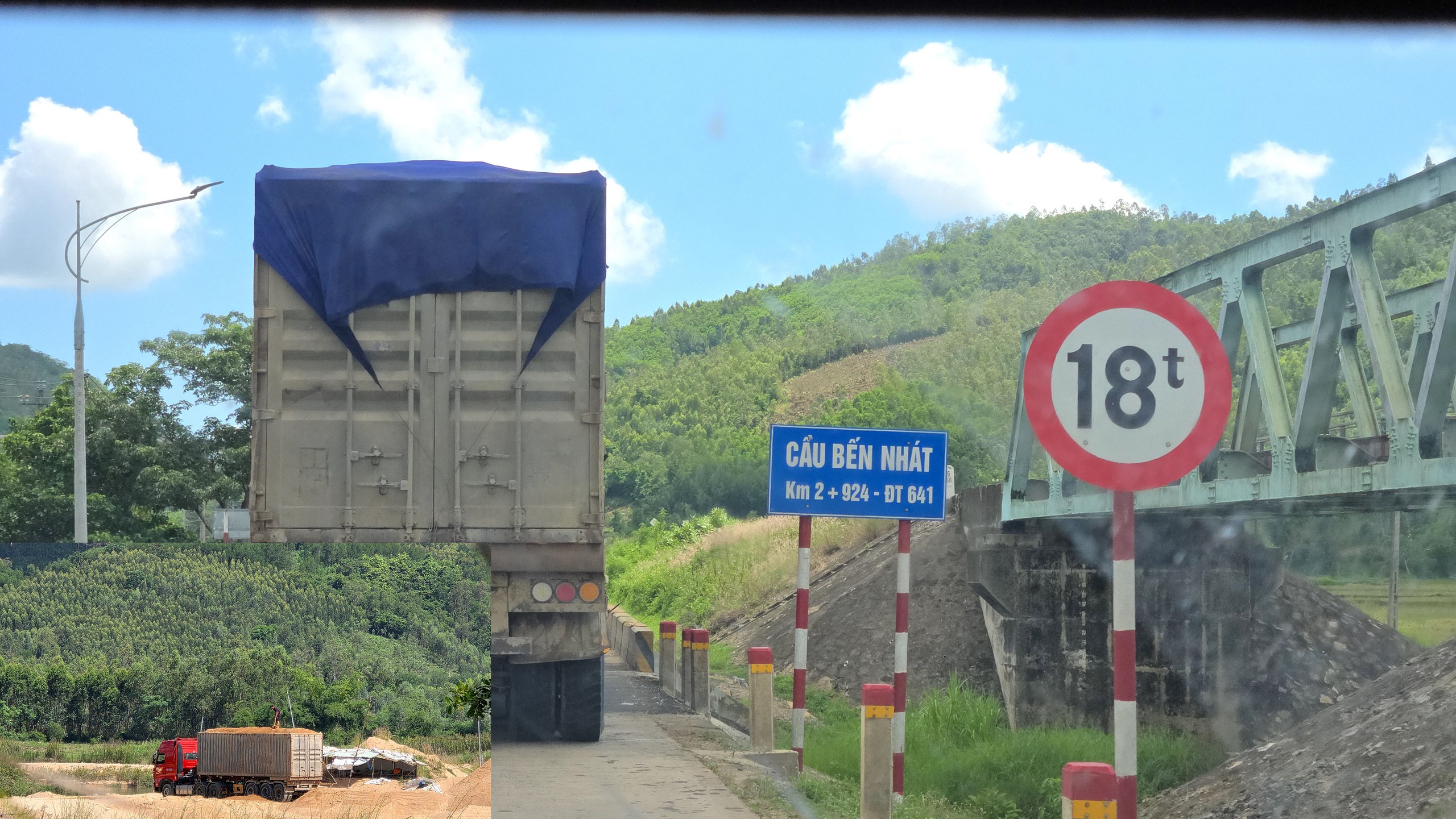 Đắk Lắk: Cầu yếu cấm tải tr&ecirc;n 18 tấn "oằn m&igrave;nh" g&aacute;nh đo&agrave;n xe đầu k&eacute;o, xe container- Ảnh 1.