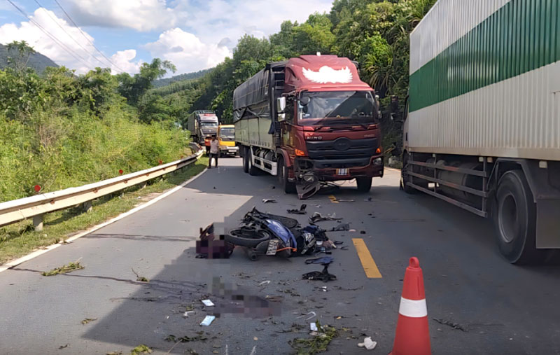 Hiện trường vụ tai nạn.