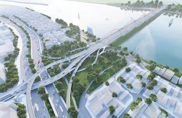H&agrave; Nội khởi c&ocirc;ng cầu Trần Hưng Đạo gần 16 ngh&igrave;n tỷ đồng, biểu tượng h&igrave;nh v&ograve;m th&eacute;p v&ocirc; cực- Ảnh 3.