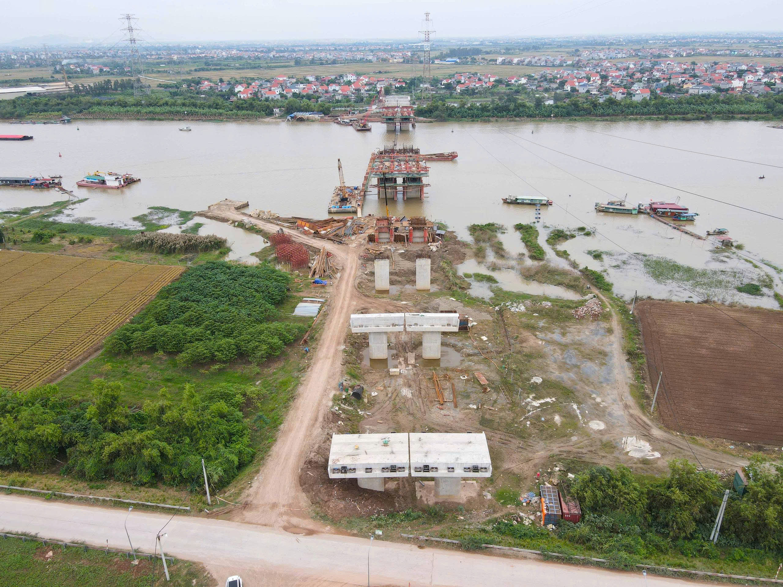 Sau chỉ đạo của Chủ tịch tỉnh Bắc Ninh, cầu gần 2.200 tỷ đồng thi c&ocirc;ng ra sao?- Ảnh 22.