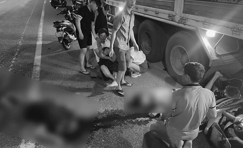 Hiện trường vụ tai nạn.