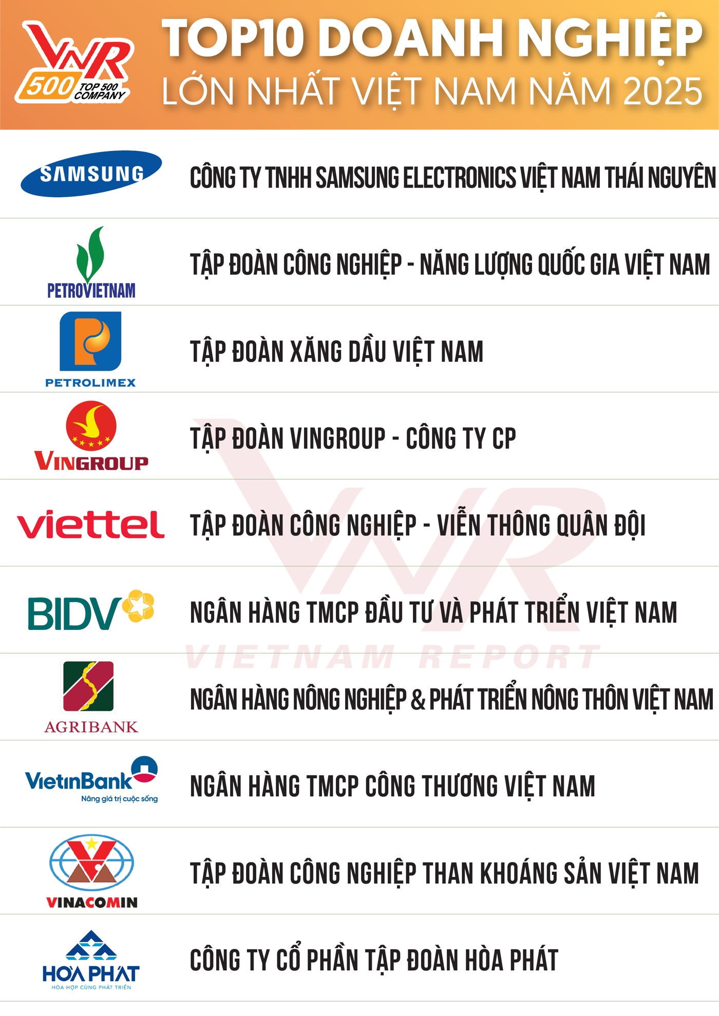Top 500 Doanh nghiệp lớn nhất Việt Nam năm 2025, ng&agrave;nh n&agrave;o dẫn đầu? - Ảnh 1.