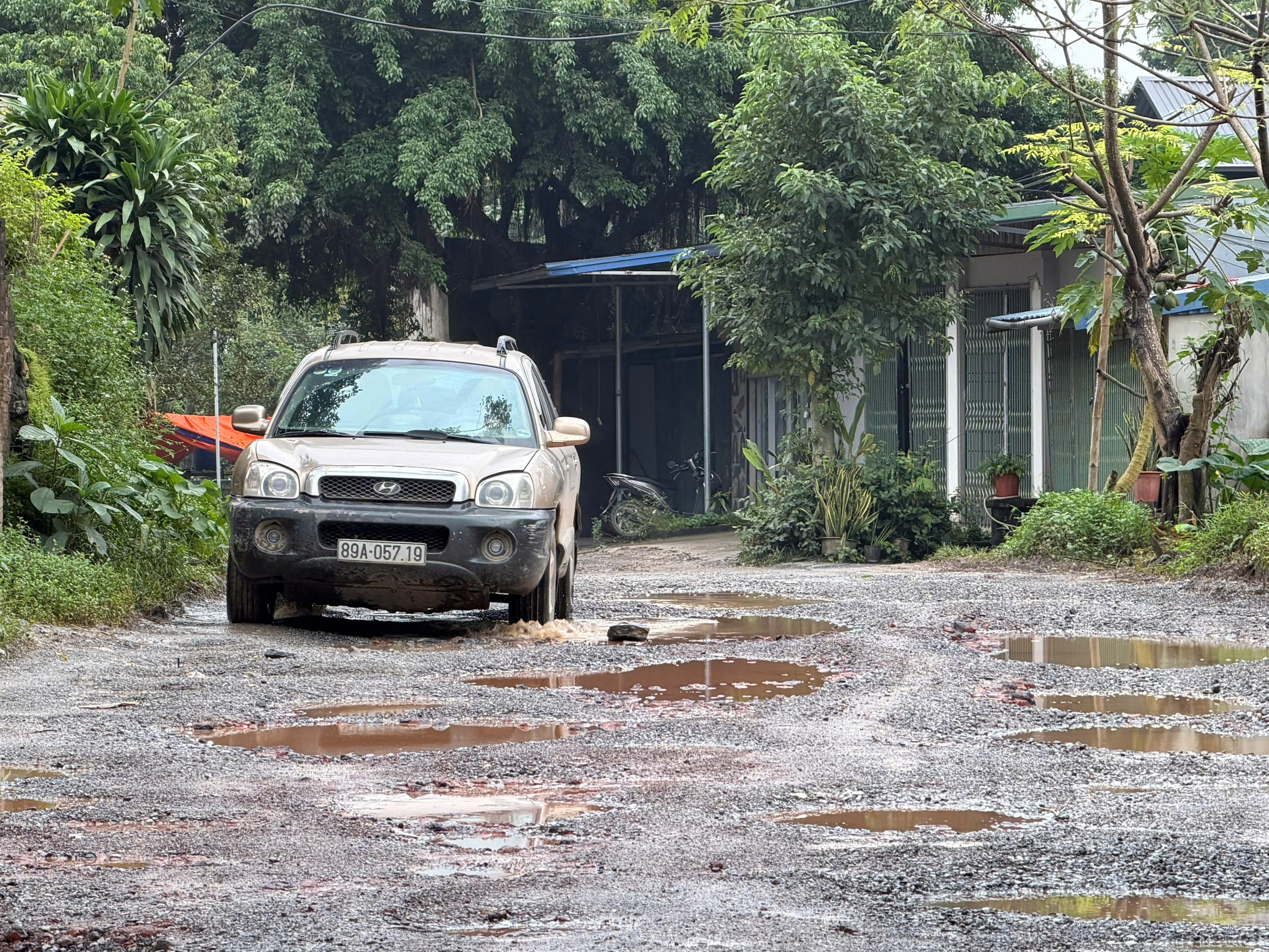 Người d&acirc;n khốn khổ băng qua tuyến đường to&agrave;n ổ tr&acirc;u ở Ph&uacute; Thọ- Ảnh 6.