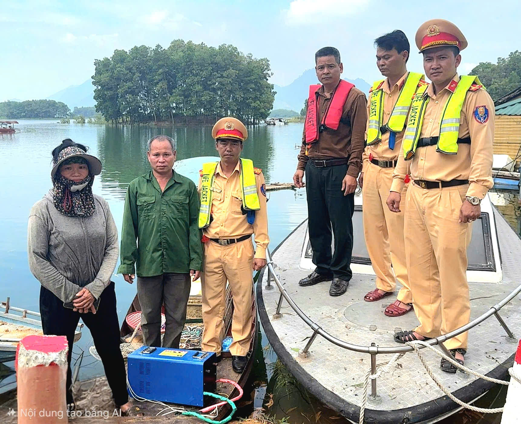 Cảnh sát giao thông Lào Cai truy quét người đánh bắt cá, săn bắn trái phép trên hồ Thác Bà- Ảnh 1. Cảnh sát giao thông Lào Cai truy quét người đánh bắt cá, săn bắn trái phép trên hồ Thác Bà- Ảnh 1.