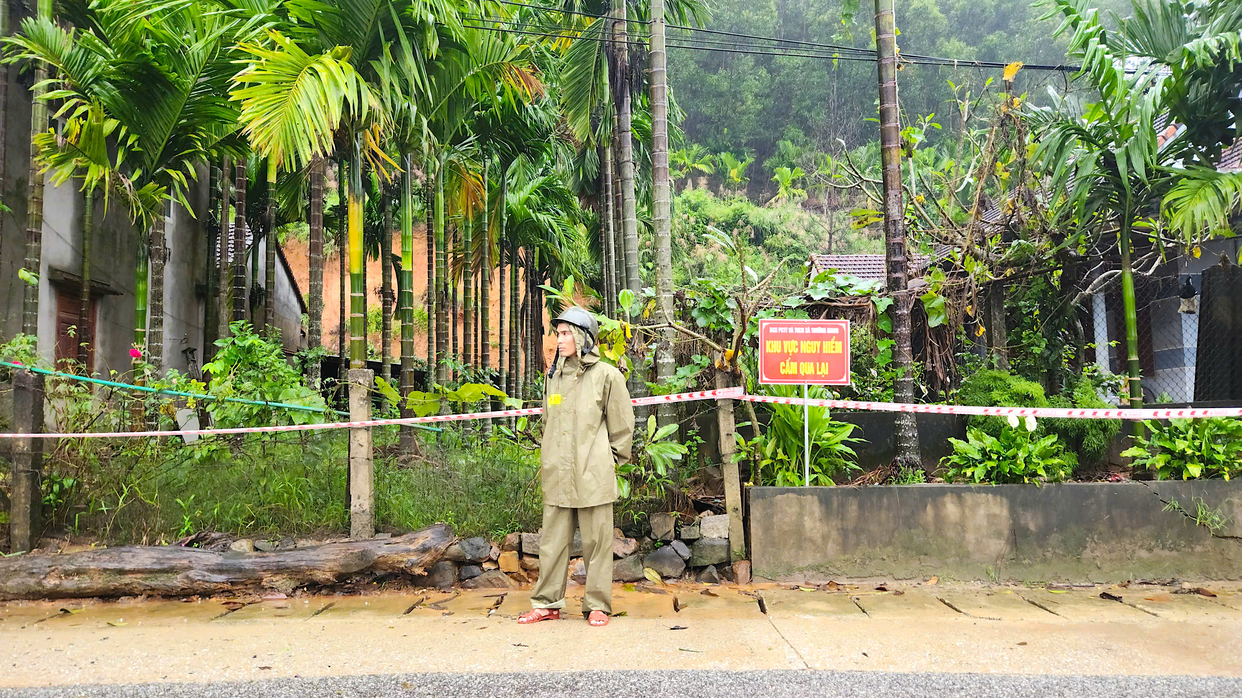 L&atilde;nh đạo tỉnh Quảng Ng&atilde;i thị s&aacute;t quả đồi sạt lở, tặng qu&agrave; người d&acirc;n ở nơi sơ t&aacute;n- Ảnh 5.