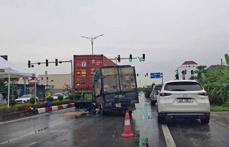 Hiện trường vụ tai nạn.