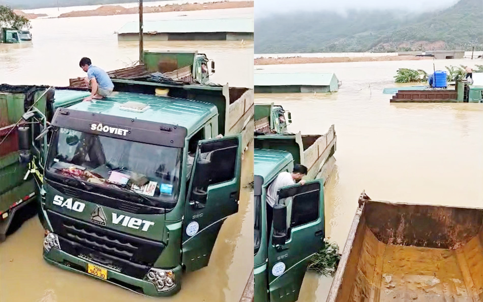 40 c&ocirc;ng nh&acirc;n cao tốc bị c&ocirc; lập giữa lũ dữ: Nước l&ecirc;n qu&aacute; nhanh, chia nhau từng g&oacute;i m&igrave; t&ocirc;m