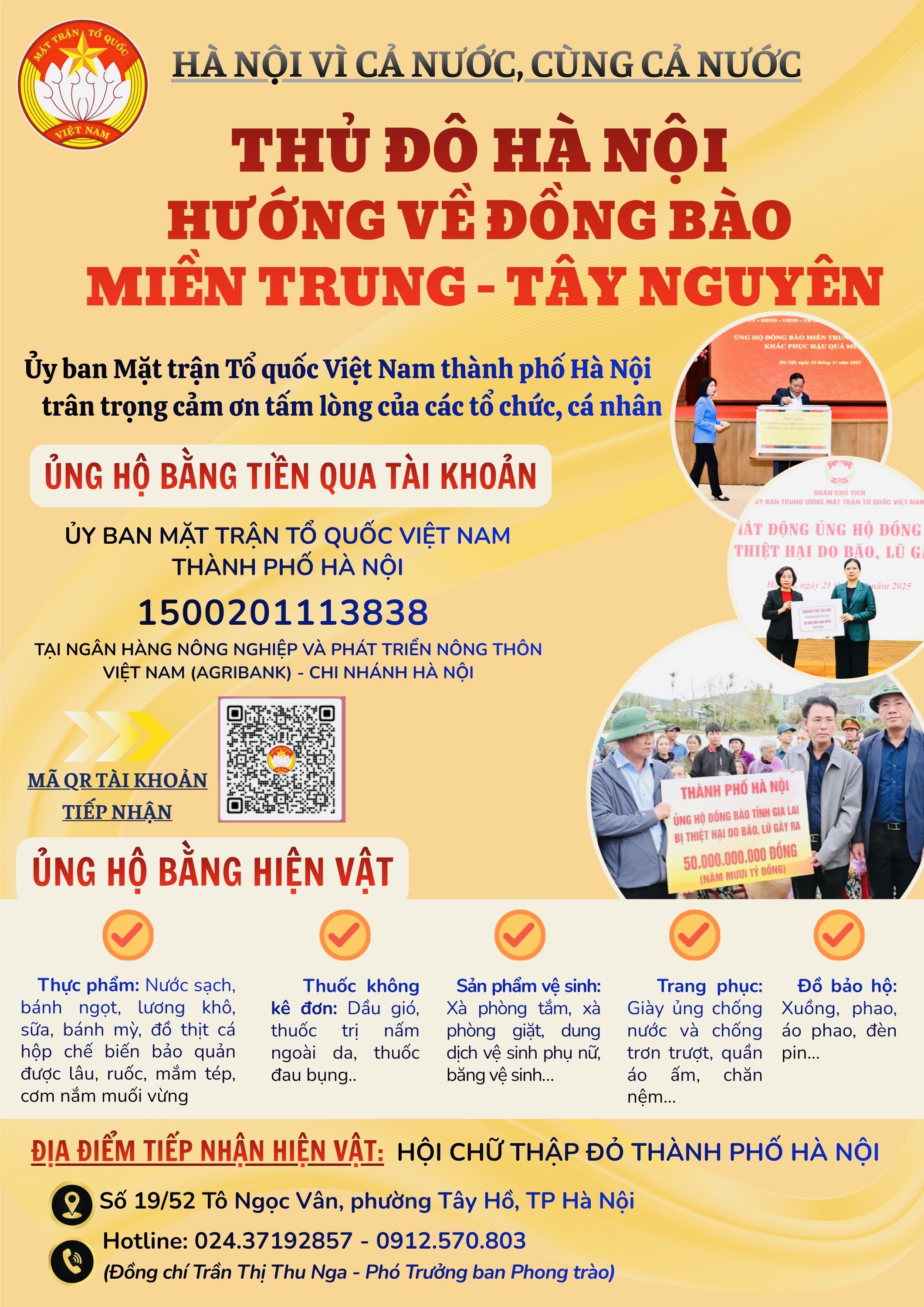 H&agrave; Nội chung tay c&ugrave;ng đồng b&agrave;o miền Trung, T&acirc;y Nguy&ecirc;n vượt lũ- Ảnh 5.