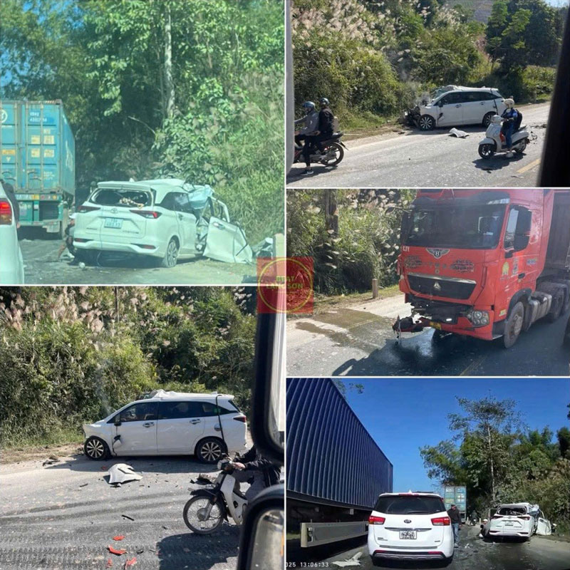 Hiện trường vụ tai nạn đặc biệt nghi&ecirc;m trọng.