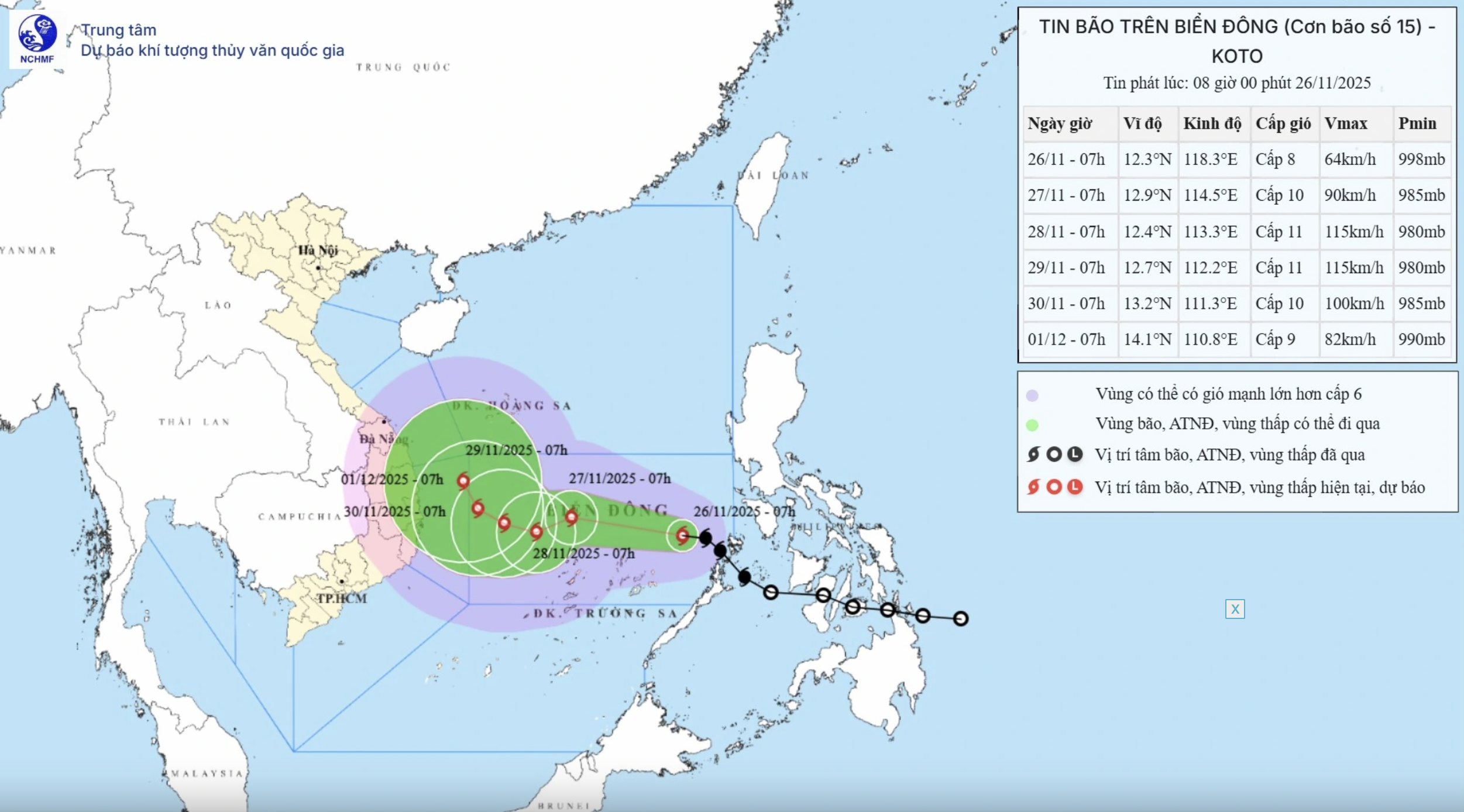B&atilde;o số 15 diễn biến phức tạp: Kiểm so&aacute;t chặt t&agrave;u rời cảng, tăng cảnh b&aacute;o tr&ecirc;n Biển Đ&ocirc;ng- Ảnh 1.
