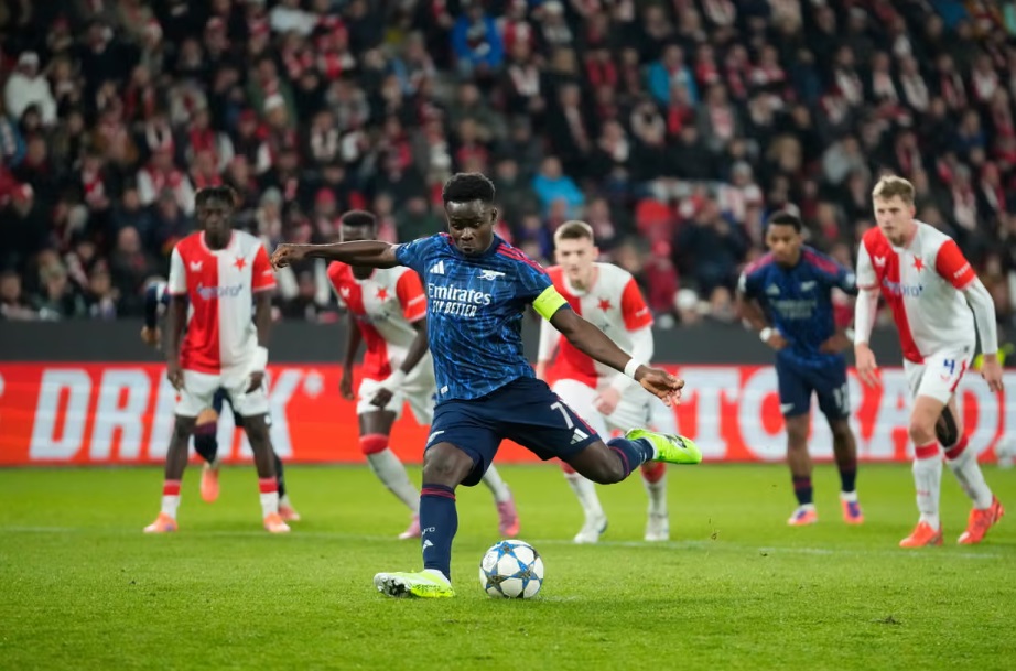 Merino lập cú đúp, Arsenal thắng đậm Slavia Prague tại Champions League- Ảnh 1. Merino lập cú đúp, Arsenal thắng đậm Slavia Prague tại Champions League- Ảnh 1.