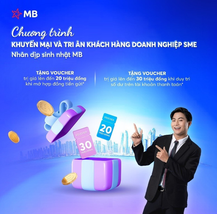 Tri ân khách hàng doanh nghiệp SME nhân dịp sinh nhật MB- Ảnh 1. Tri ân khách hàng doanh nghiệp SME nhân dịp sinh nhật MB- Ảnh 1.
