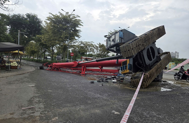 Hiện trường vụ tai nạn.