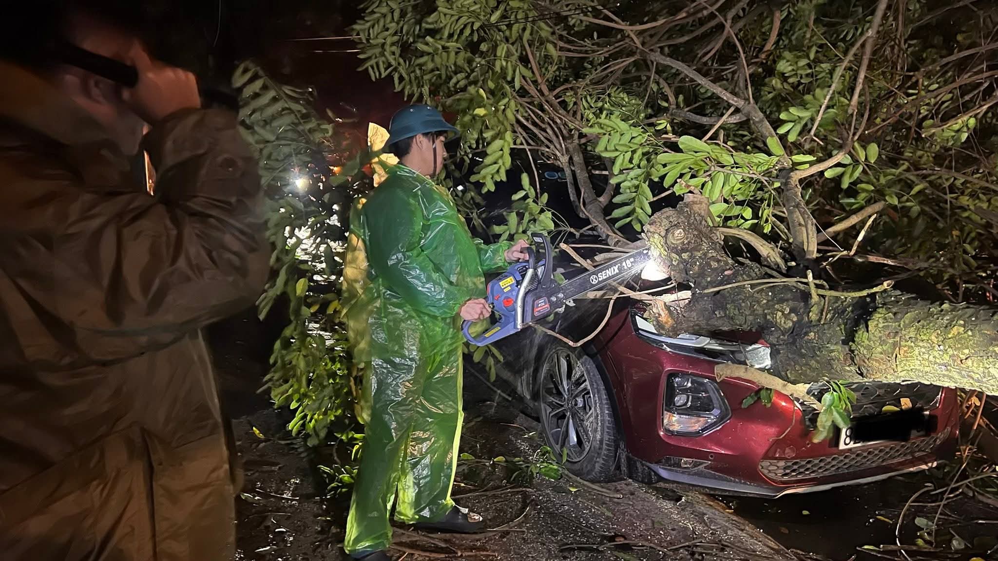 Bộ đội, c&ocirc;ng an gi&uacute;p người d&acirc;n Quảng Ng&atilde;i lợp m&aacute;i nh&agrave;, dọn c&acirc;y đổ, th&ocirc;ng đường sau b&atilde;o- Ảnh 9.