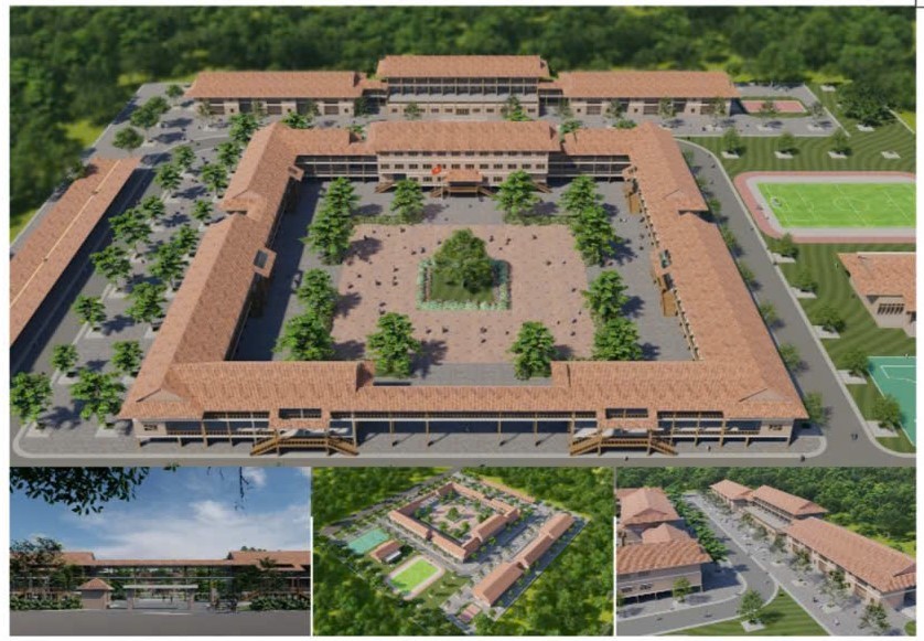 Bộ X&acirc;y dựng phổ biến 15 thiết kế mẫu trường nội tr&uacute; li&ecirc;n cấp tại c&aacute;c x&atilde; bi&ecirc;n giới đất liền- Ảnh 1.