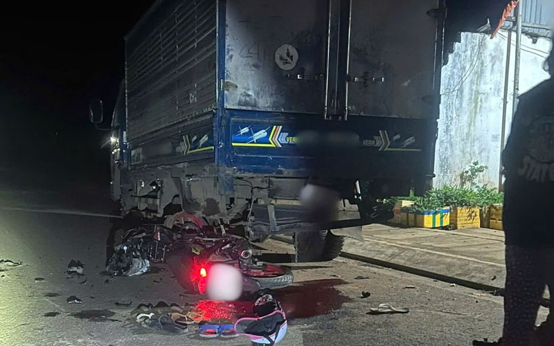 Hiện trường xảy ra vụ tai nạn.