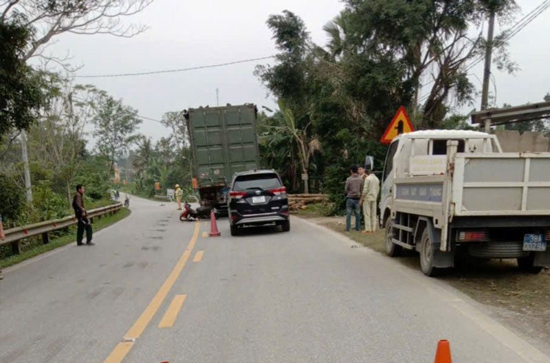 Hiện trường vụ tai nạn.